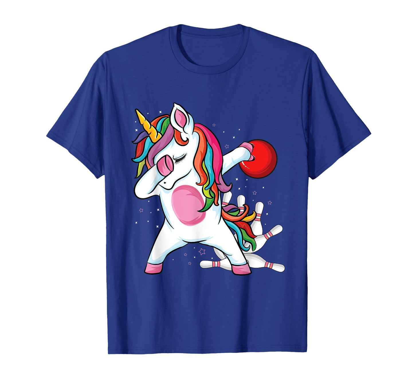 Magical Dabbing Unicorn Bowling Ball Pins Bowling Birthday T-Shirt
