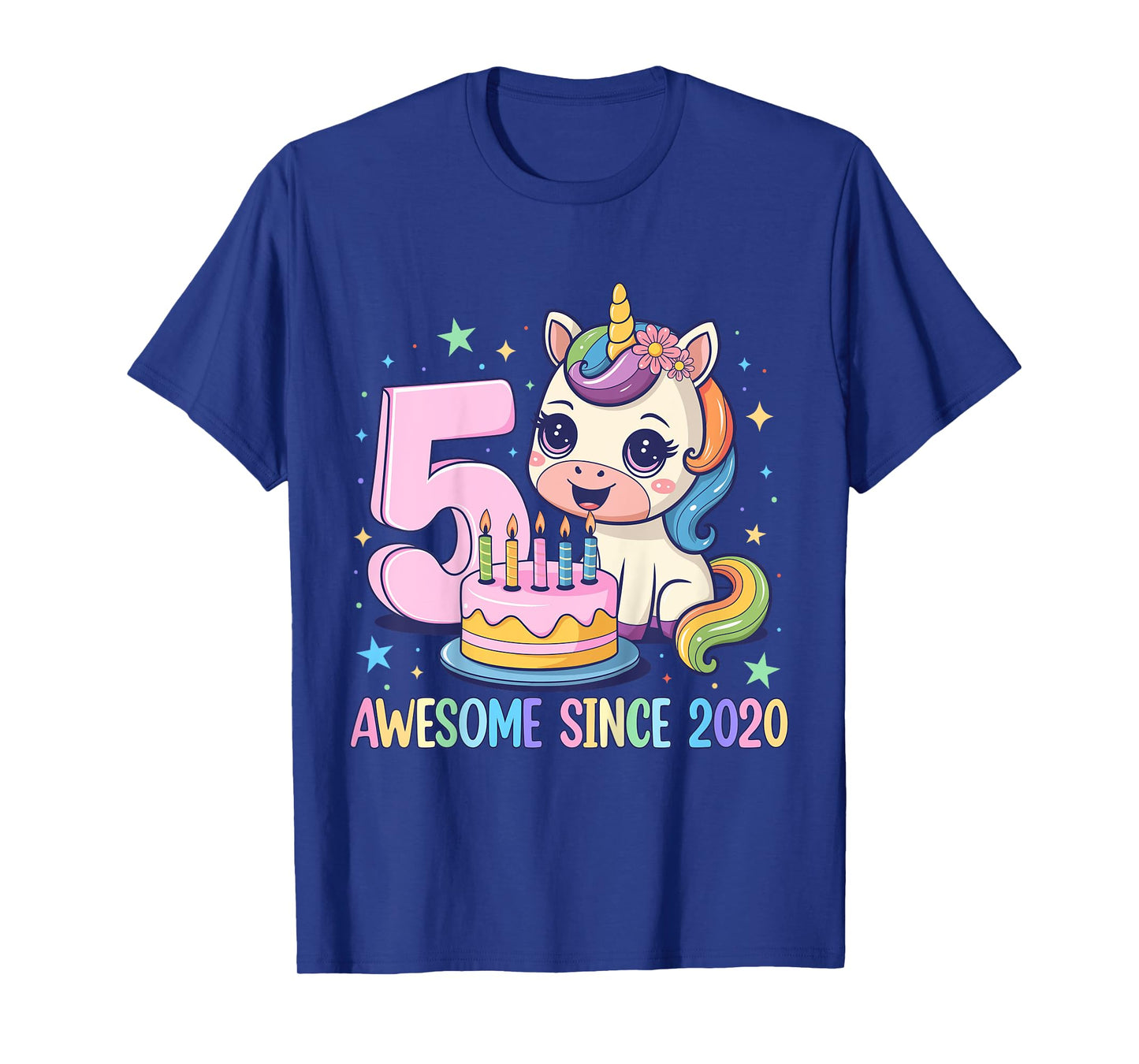 Kids Unicorn 5th Birthday 5 Year Old Unicorn Party Girls Outfit T-Shirt