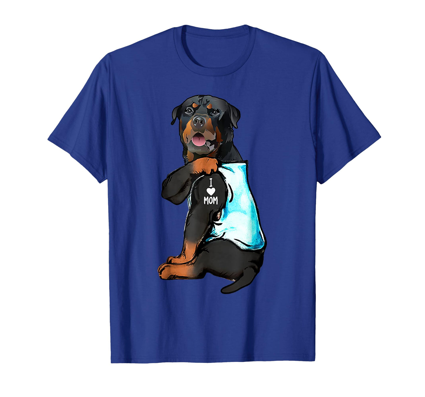 Rottweiler I Love Mom Tattoo T-Shirt