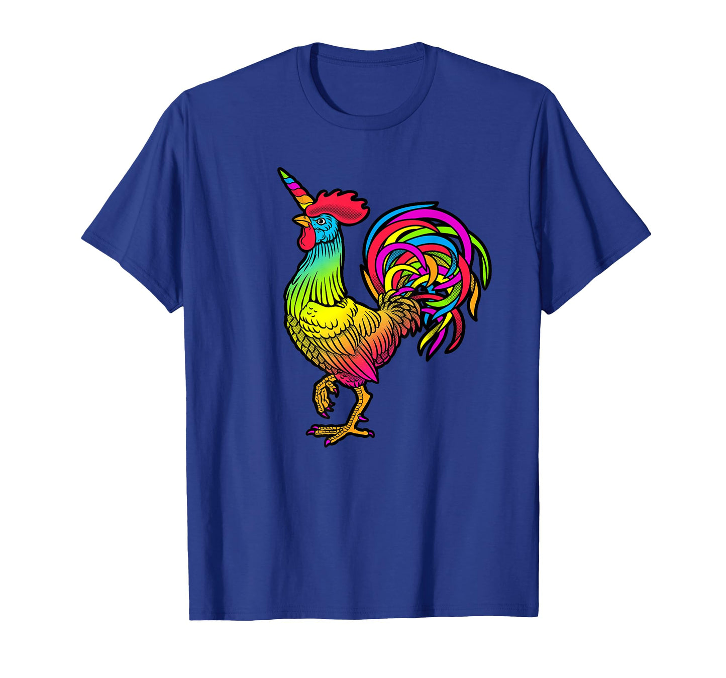 Chicken Unicorn Rainbow Rooster Graphic T-Shirt T-Shirt