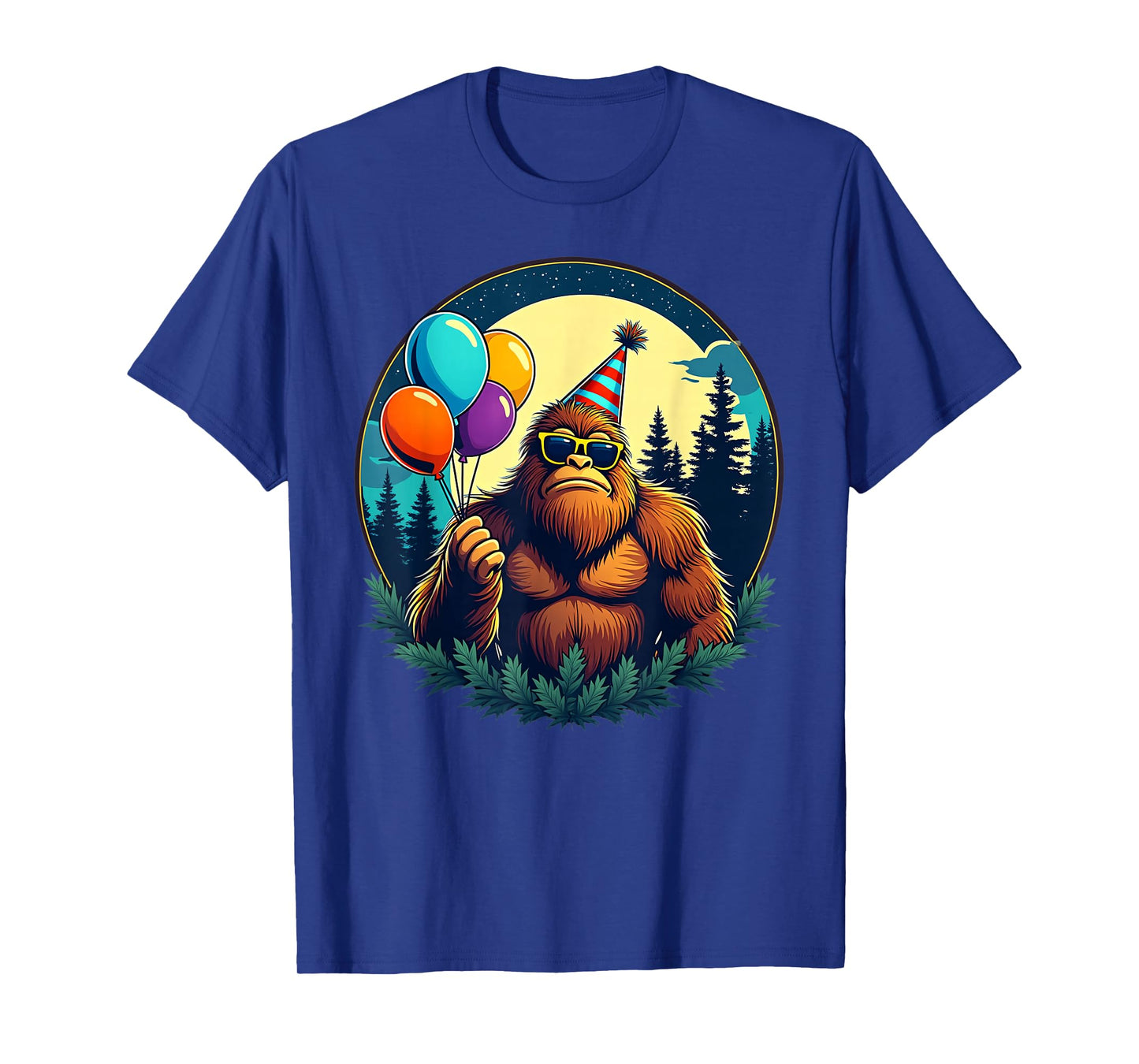 Bigfoot Birthday Party Fun With Balloons T-Shirt