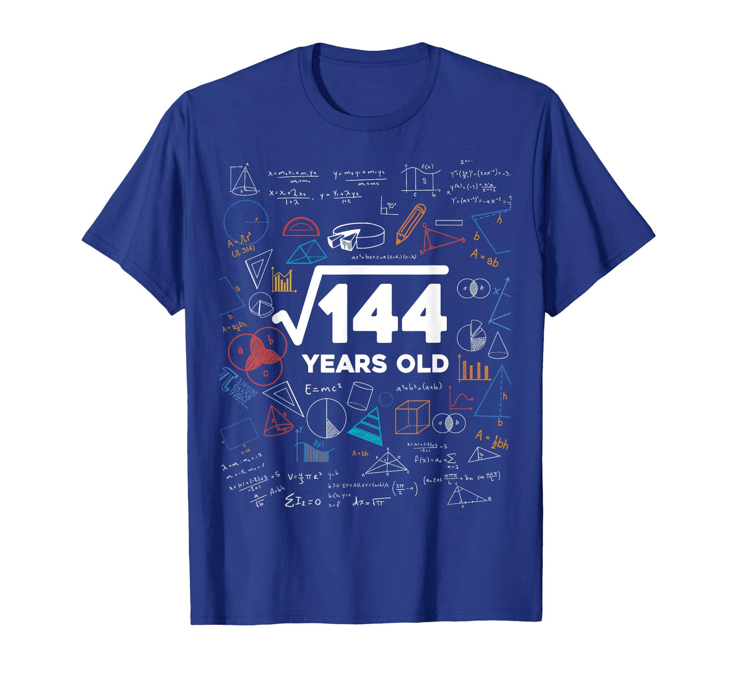 Square Root Of 144 12th Birthday Math Lover 12 Year Old Bday T-Shirt