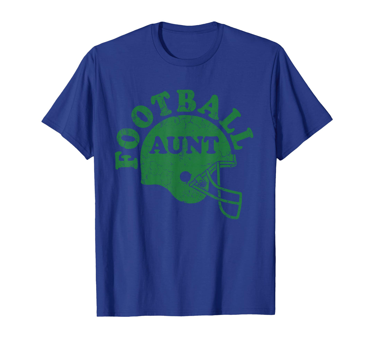Football Aunt Green Helmet Game Day Auntie Sport T-Shirt