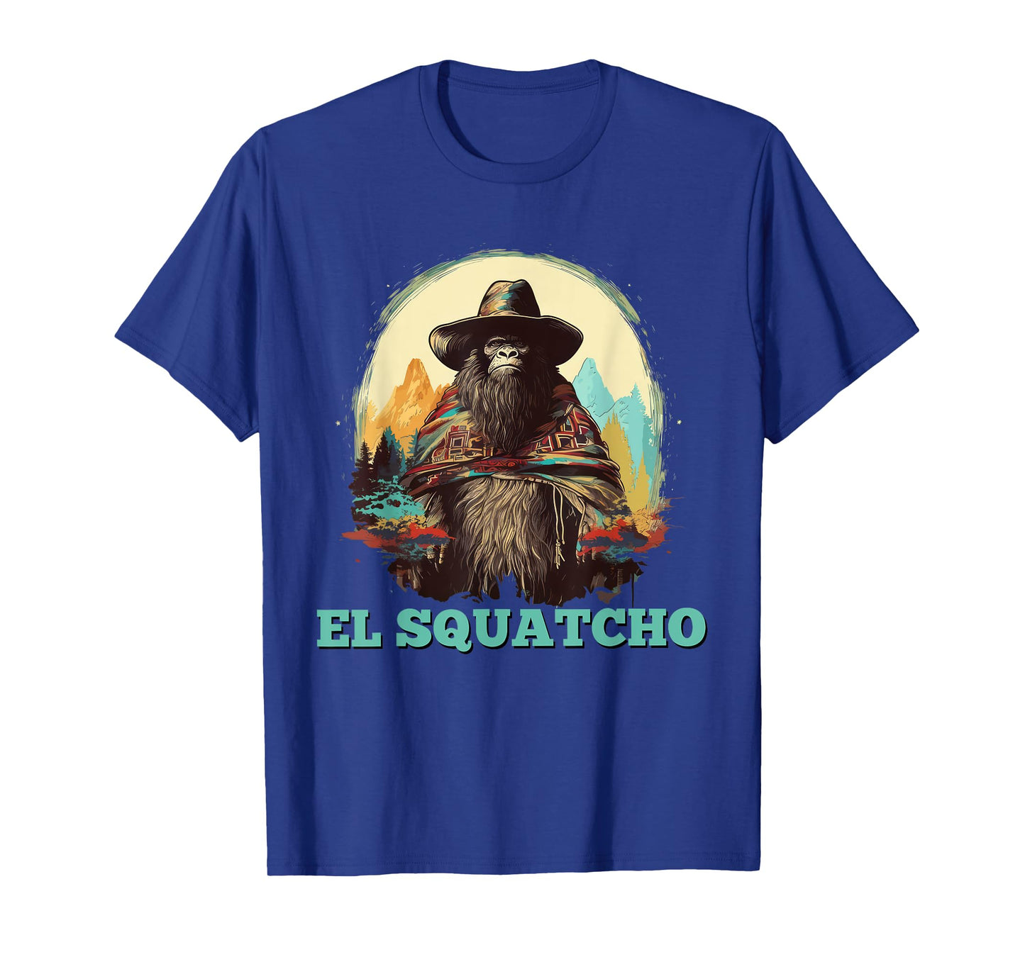 El Squatcho Vintage Bigfoot Western Mexican Sasquatch Funny T-Shirt