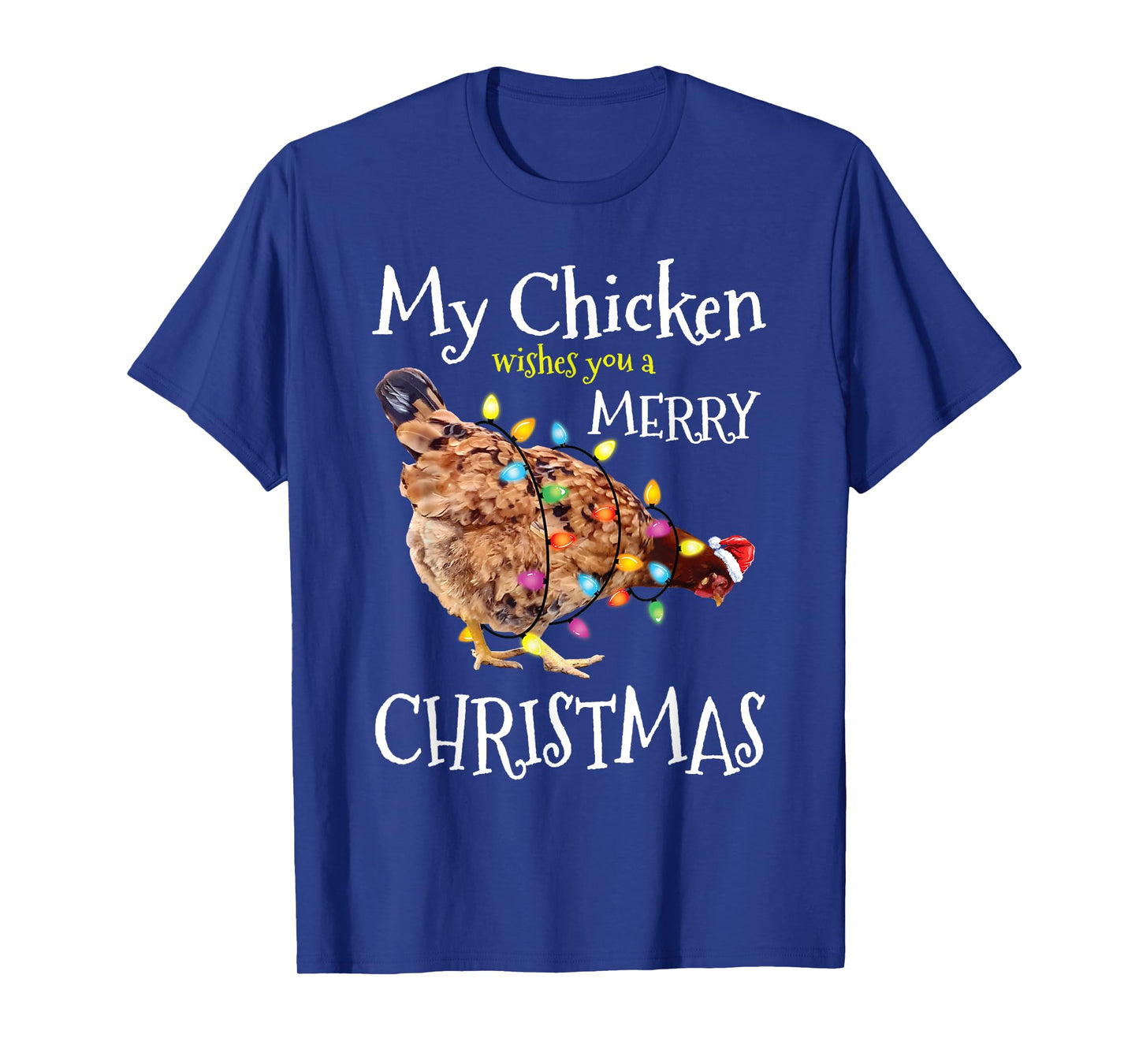 Merry Christmas Chicken Santa Funny Xmas Chicken T-Shirt