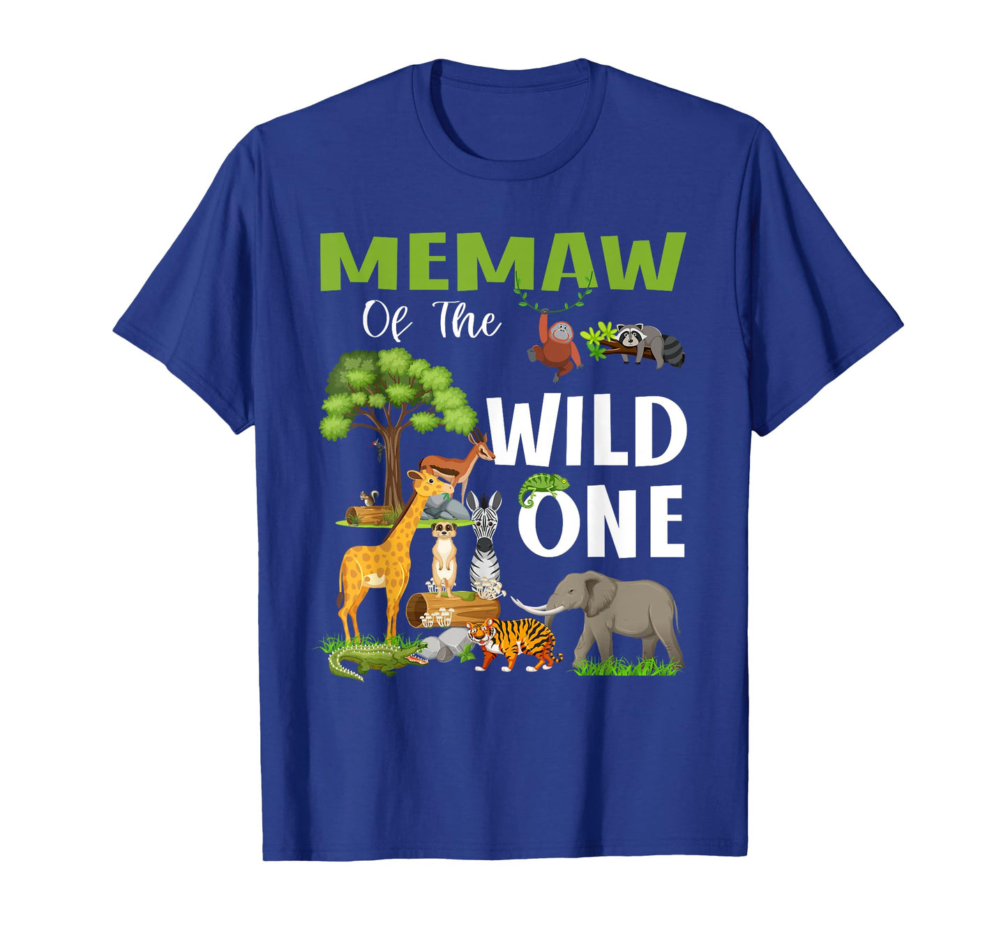 Memaw Of the Wild One Zoo Birthday 1st Safari Jungle T-Shirt