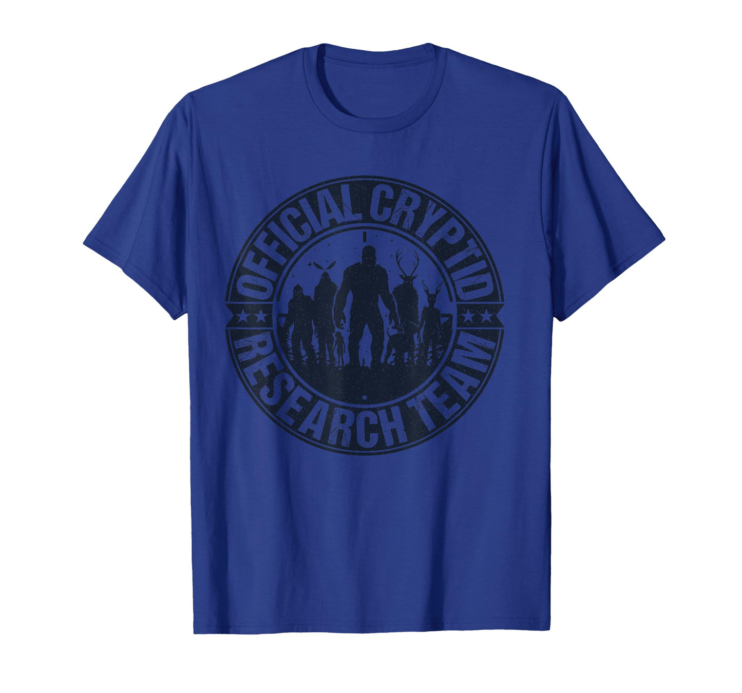 Official Cryptid Research Team Retro Cryptozoology Hunt Crew T-Shirt