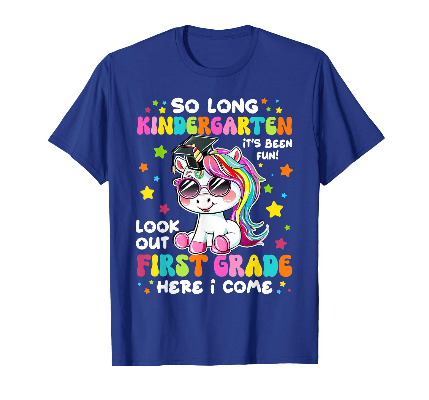 Kindergarten Graduation 2025 Unicorn Girls Graduate Kid Grad T-Shirt
