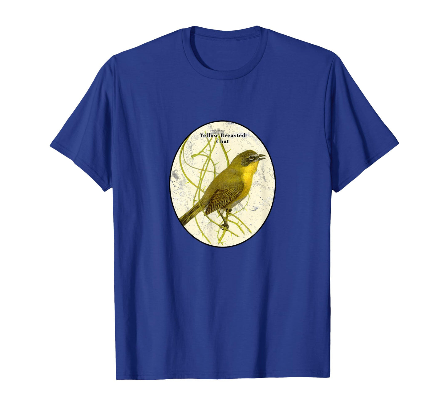 Retro Antique Yellow-Breasted Chat Vintage Bird Design T-Shirt