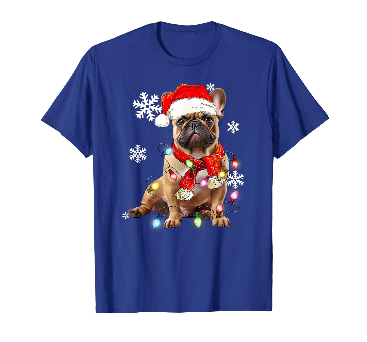 French Bulldog Dog Christmas Light Pajama Pet Xmas T-Shirt