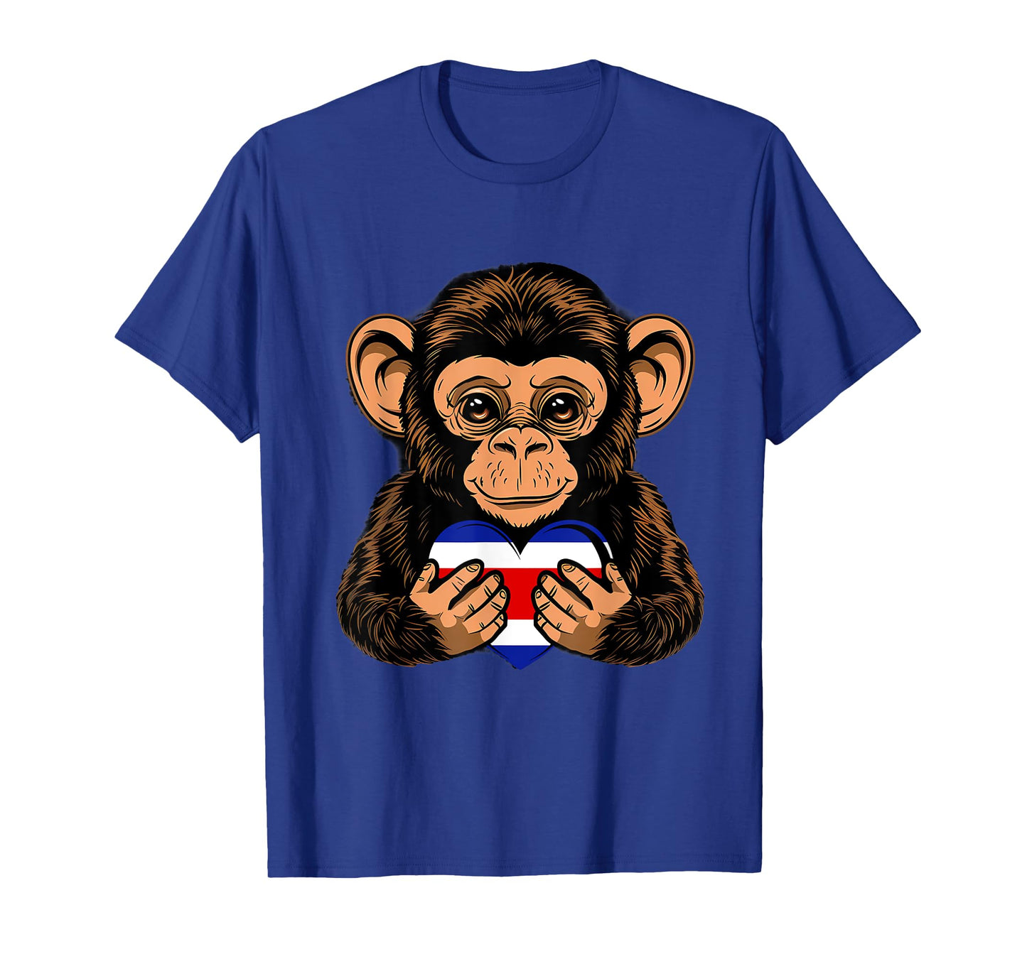 Costa Rica Monkey Costa Rican Flag Heart Costa Rican Roots T-Shirt