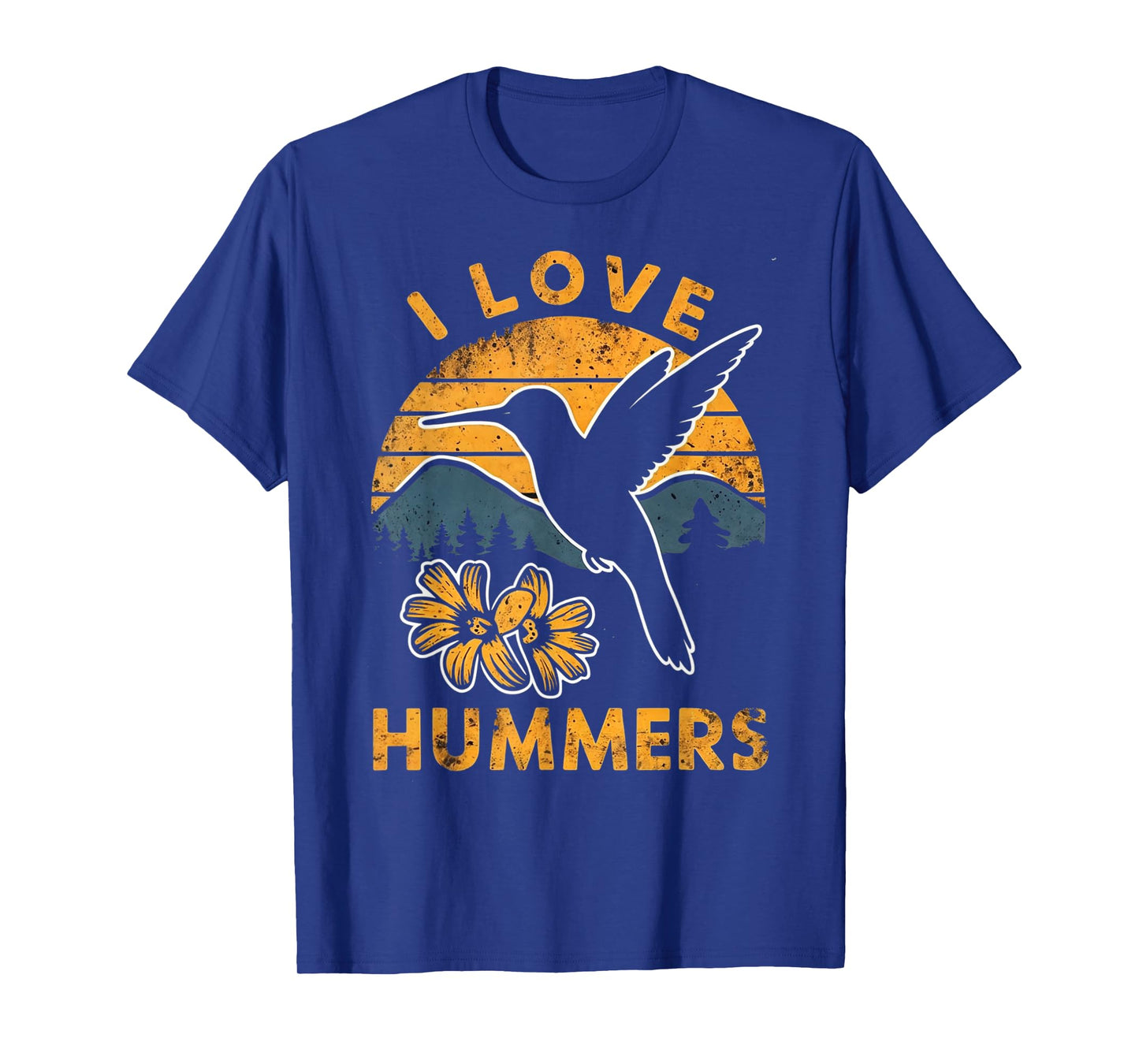I Love Hummers Hummingbird Vintage Sunset T-Shirt