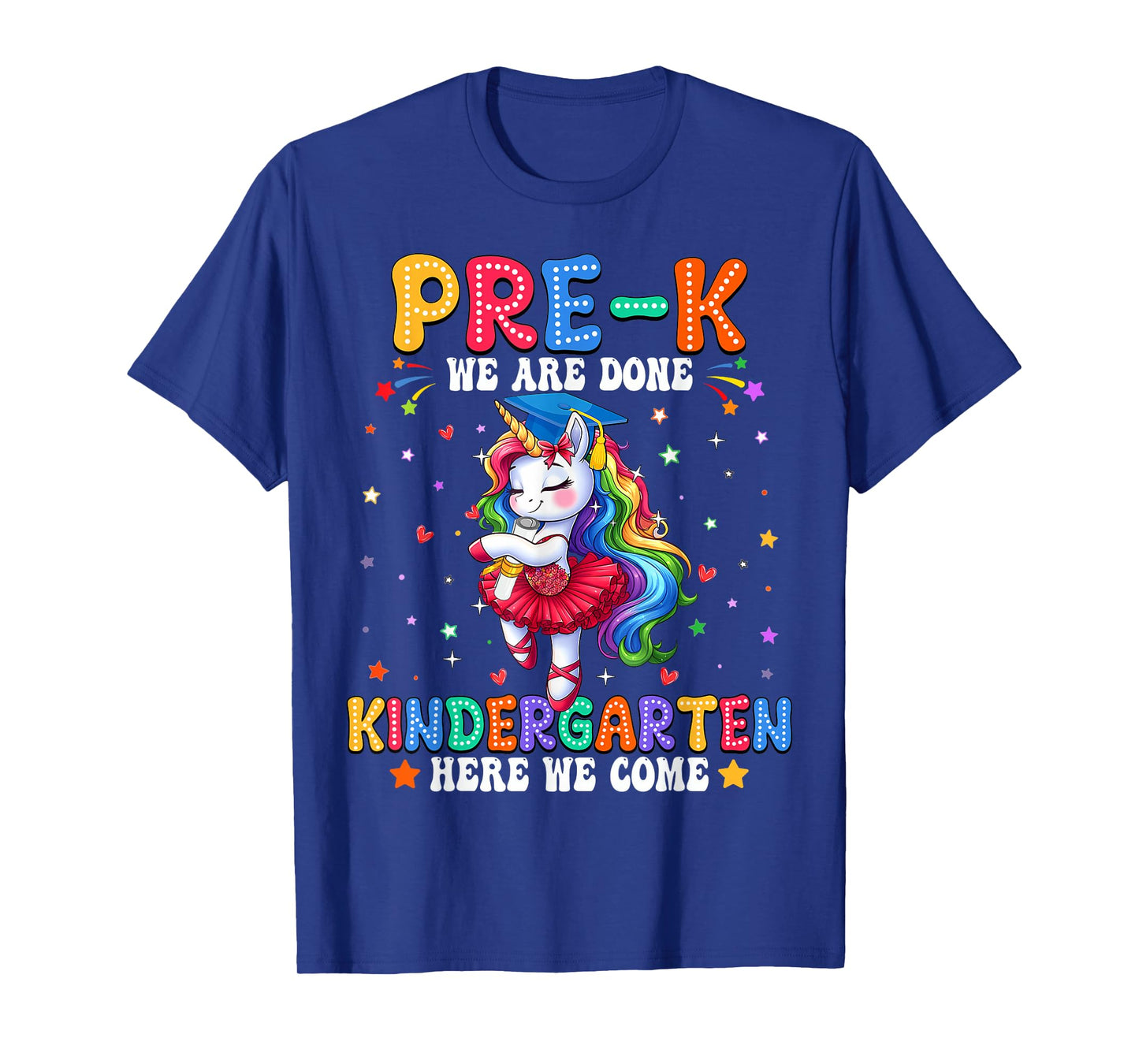 Preschool Graduation 2025 Pre-k Graduate Girls Unicorn Kids T-Shirt