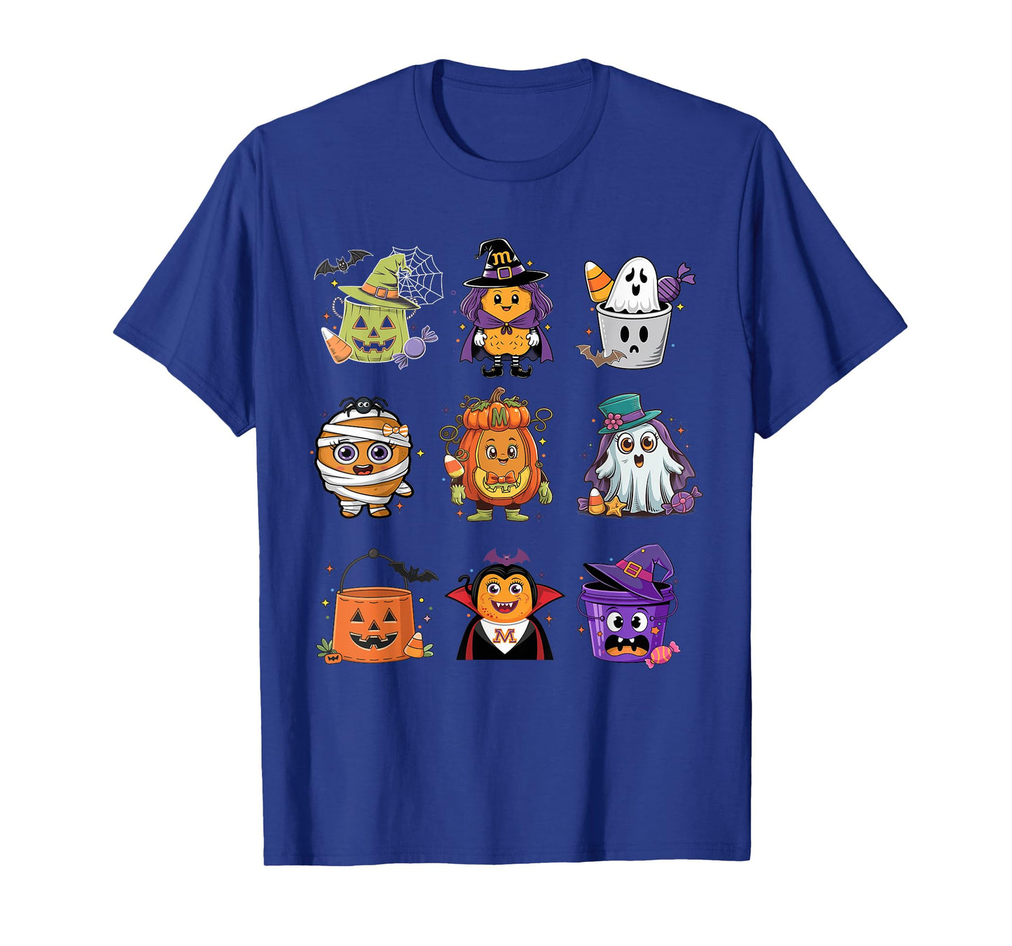 Cute Spooky Chicken Nuggets Pumpkin Halloween 90's Vintage T-Shirt
