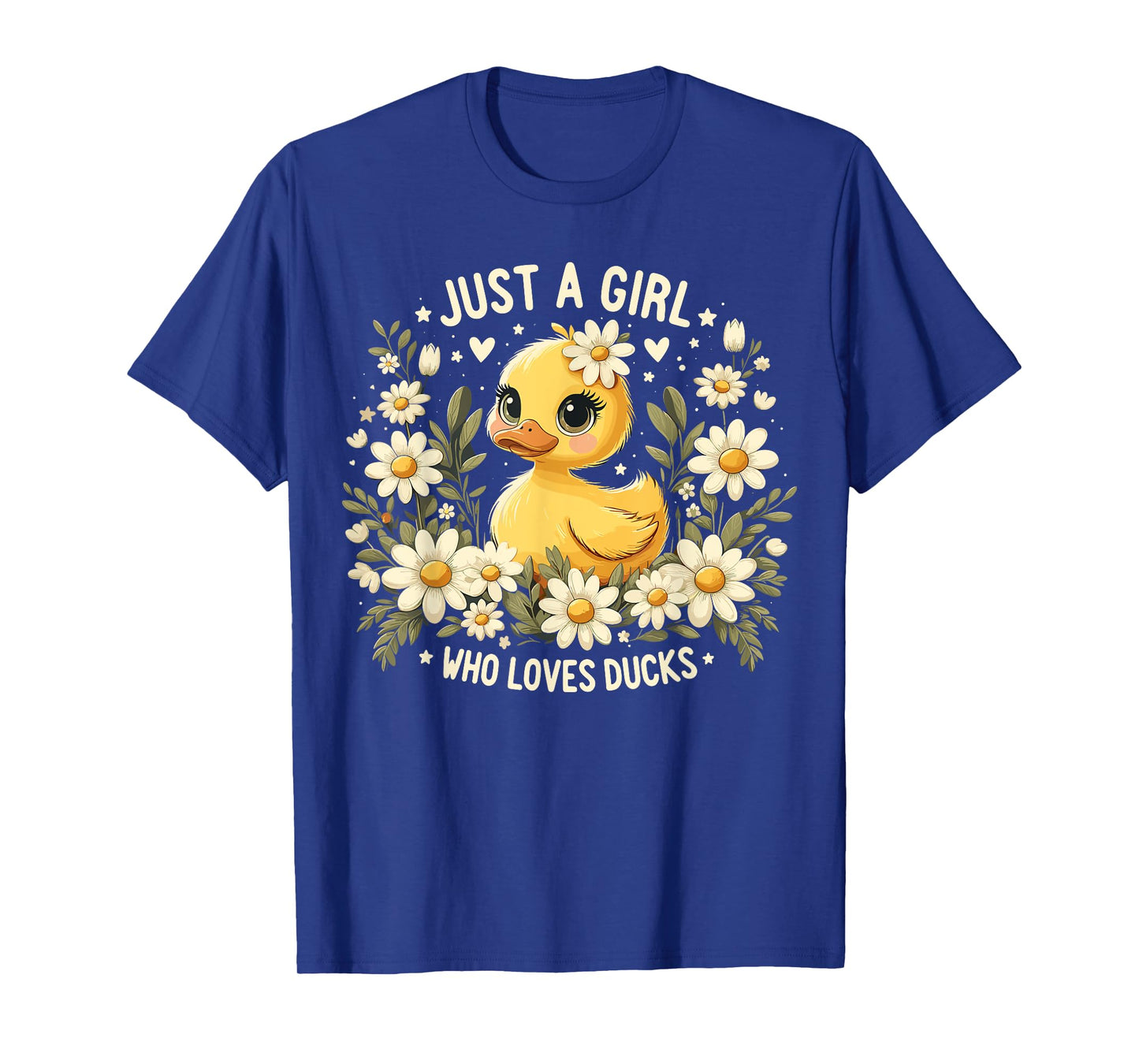 Just a Girl Who Loves Ducks Girl Cute Funny Duck T-Shirt