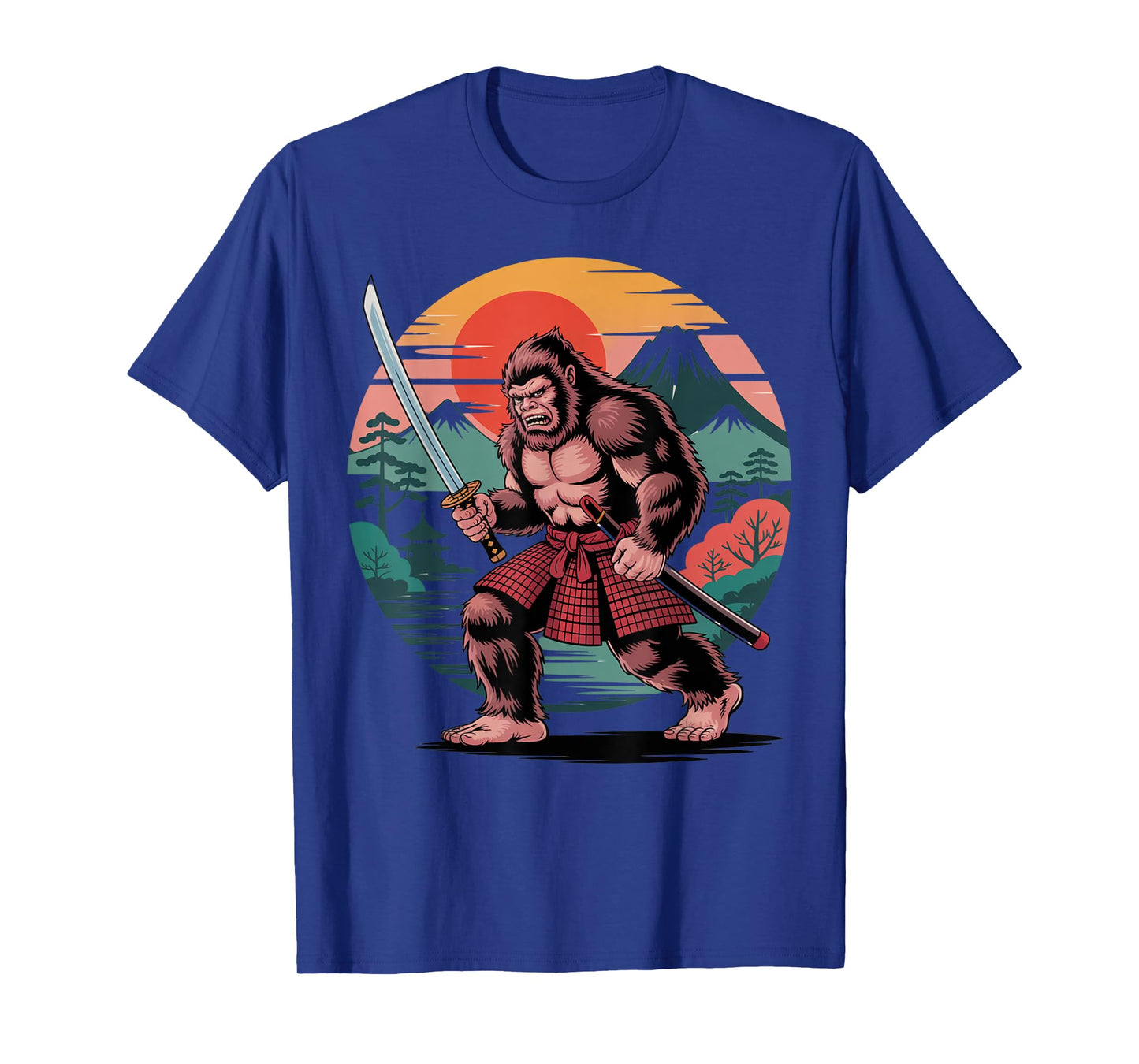 Retro Samurai Bigfoot Japanese for Men T-Shirt