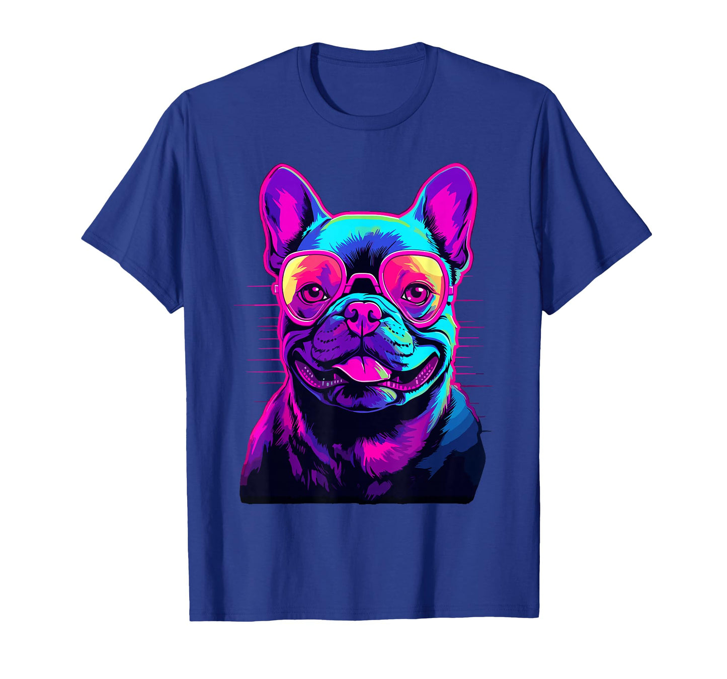 French Bulldog Synthwave Vaporwave T-Shirt