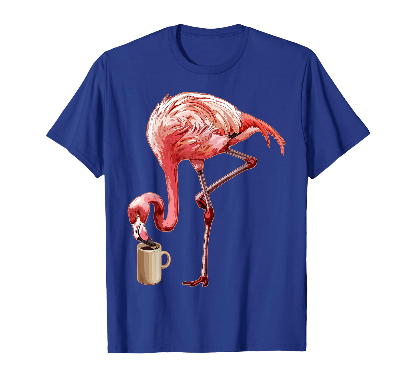 Flamingo Shirt Womens Men Funny Flamingo And Coffee T-Shirt