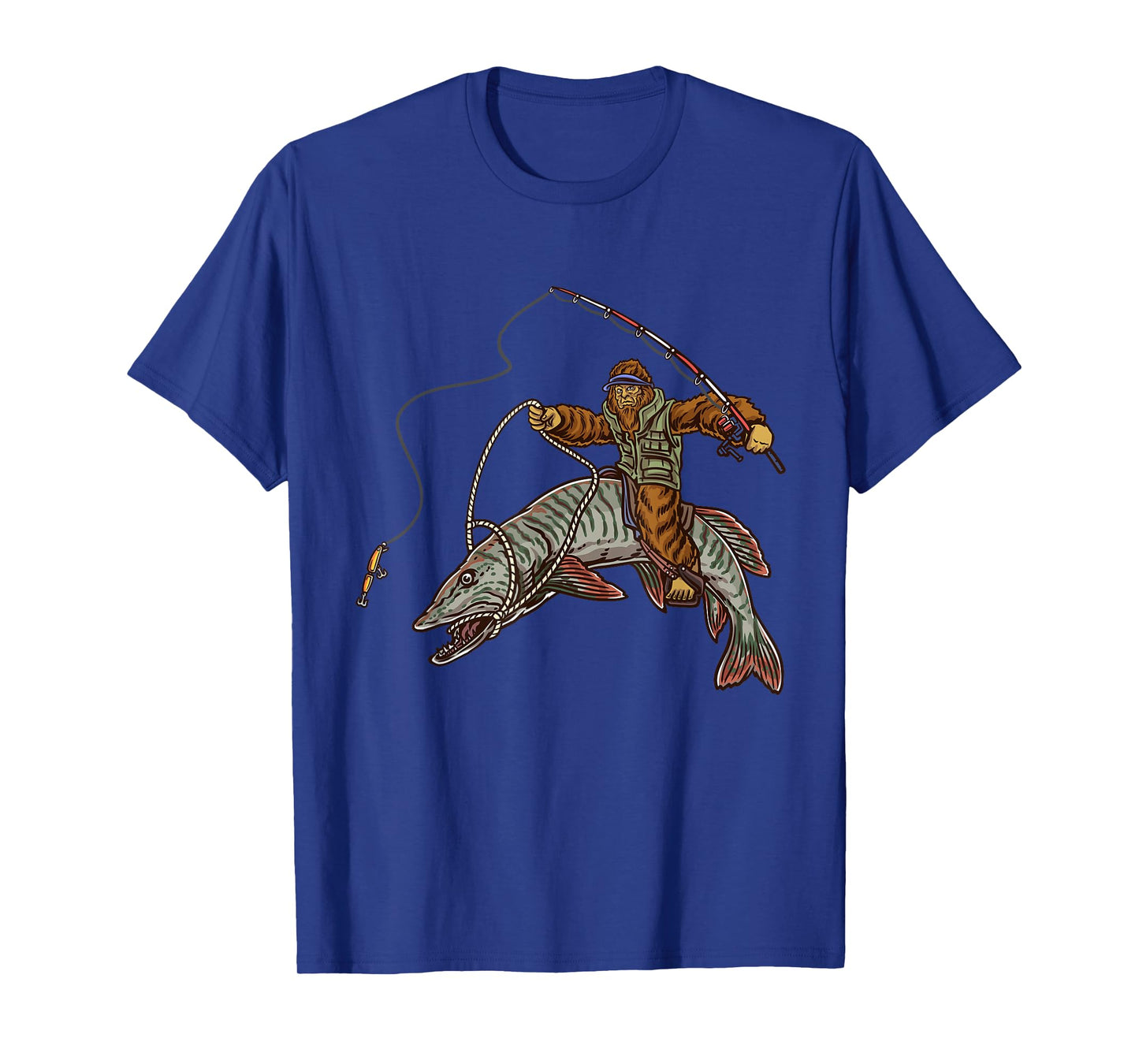 Muskie Fishing Tiger Musky Hunting Bigfoot Fishermen T-Shirt