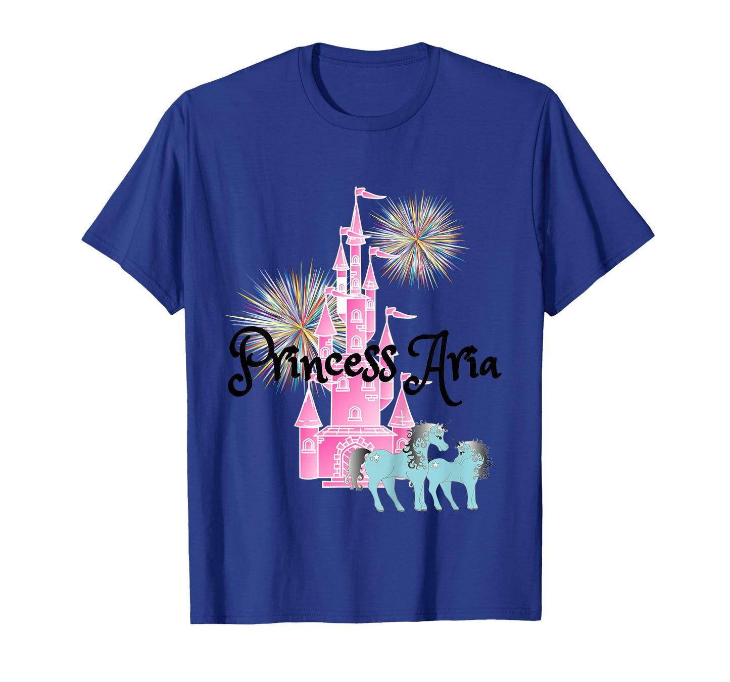 Kids Princess Aria Name Girls Personalized Custom T-Shirt