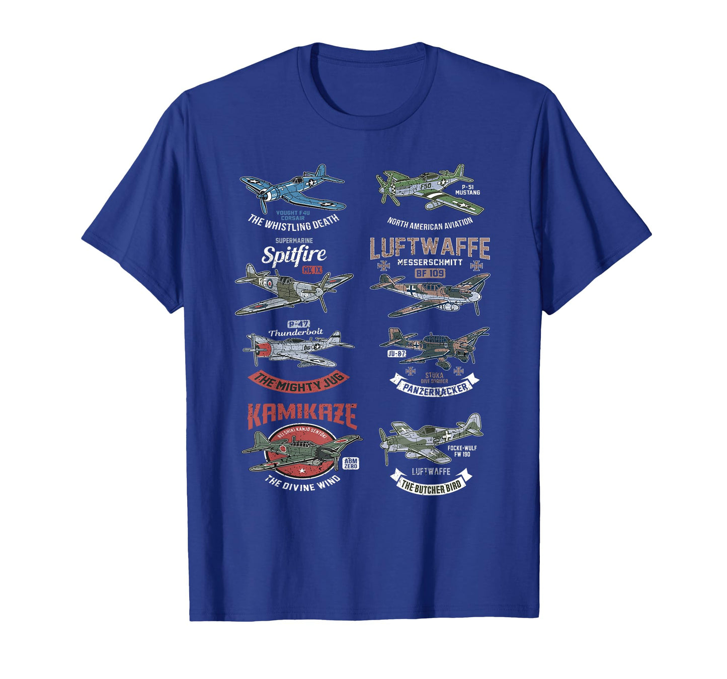 WW2 Planes Warbirds Warplanes F4U Corsair P-47 Thunderbolt T-Shirt