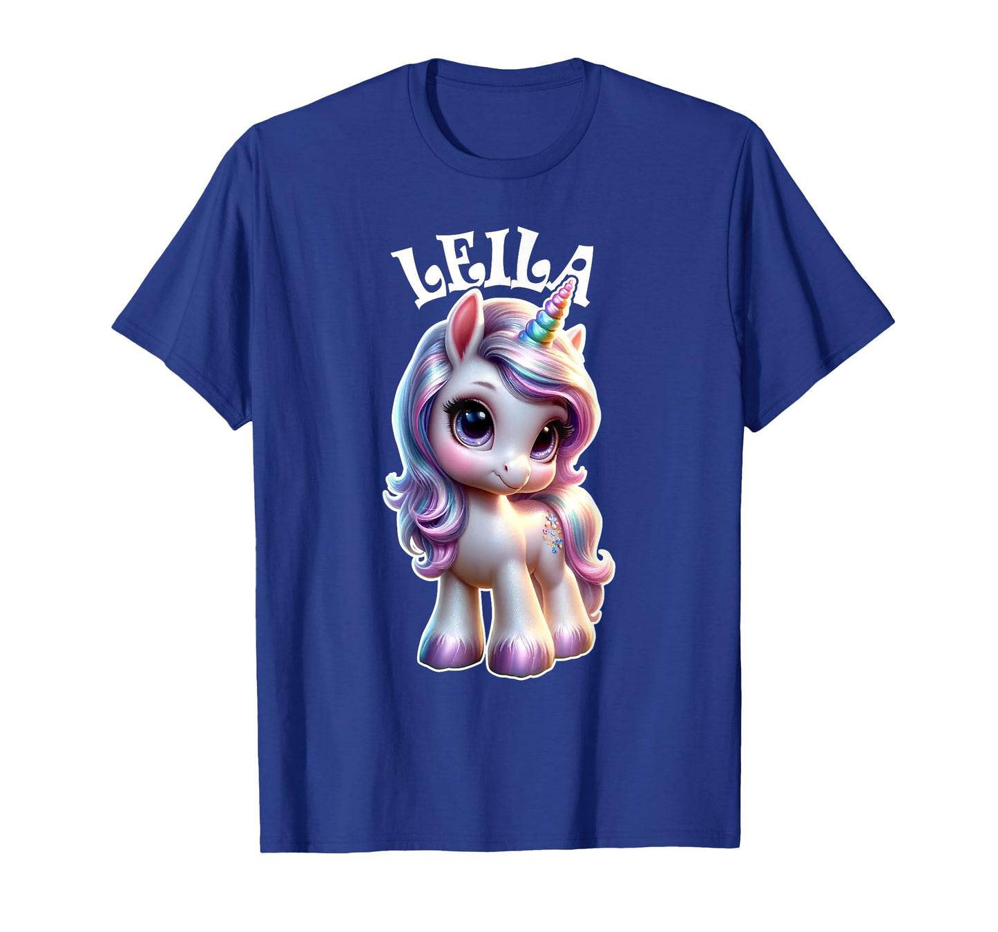 Leila Cute Unicorn Design for Girls Name Leila T-Shirt
