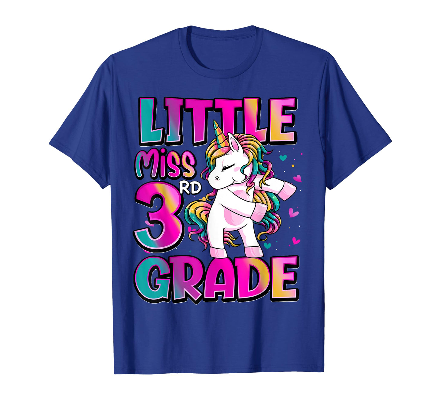 Little Miss 3rd Grade Unicorn Back To School 3rd Grade Girls T-Shirt