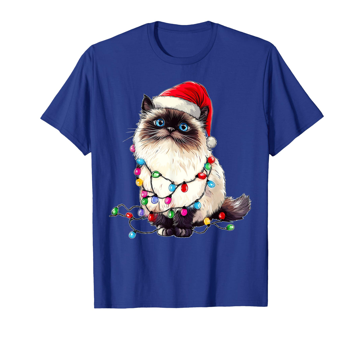 Himalayan Cat Christmas Hat Xmas T-Shirt