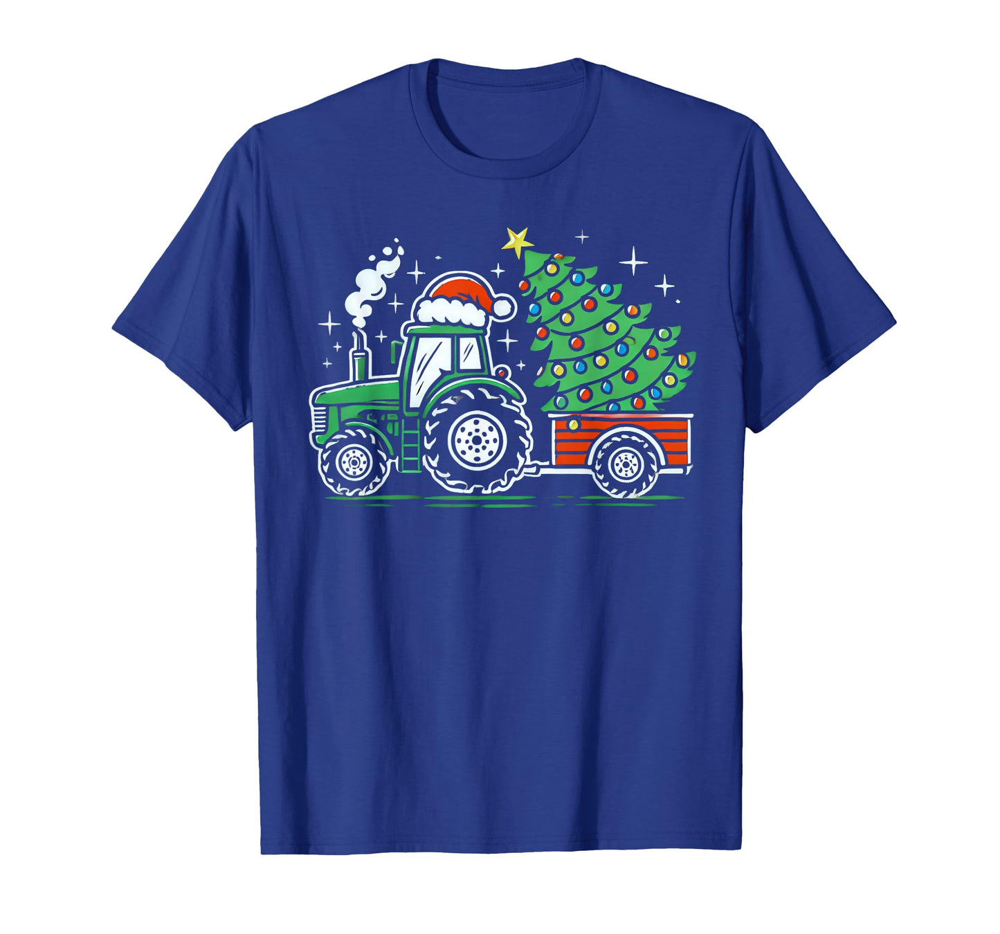 Farm Truck Christmas Tree Tractor Farmer Xmas Boys Kids T-Shirt