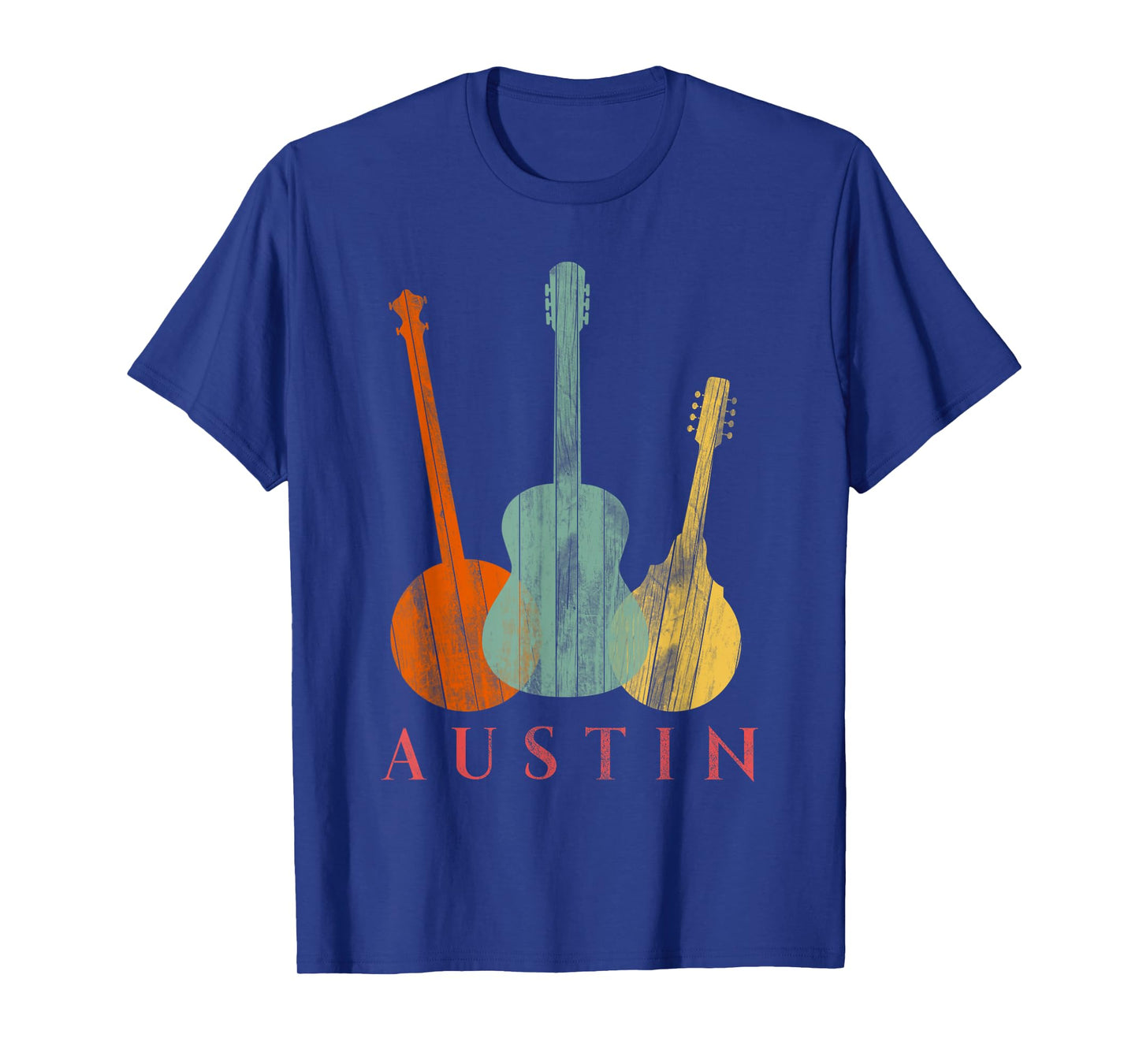 Austin Texas - Distressed Music T-Shirt