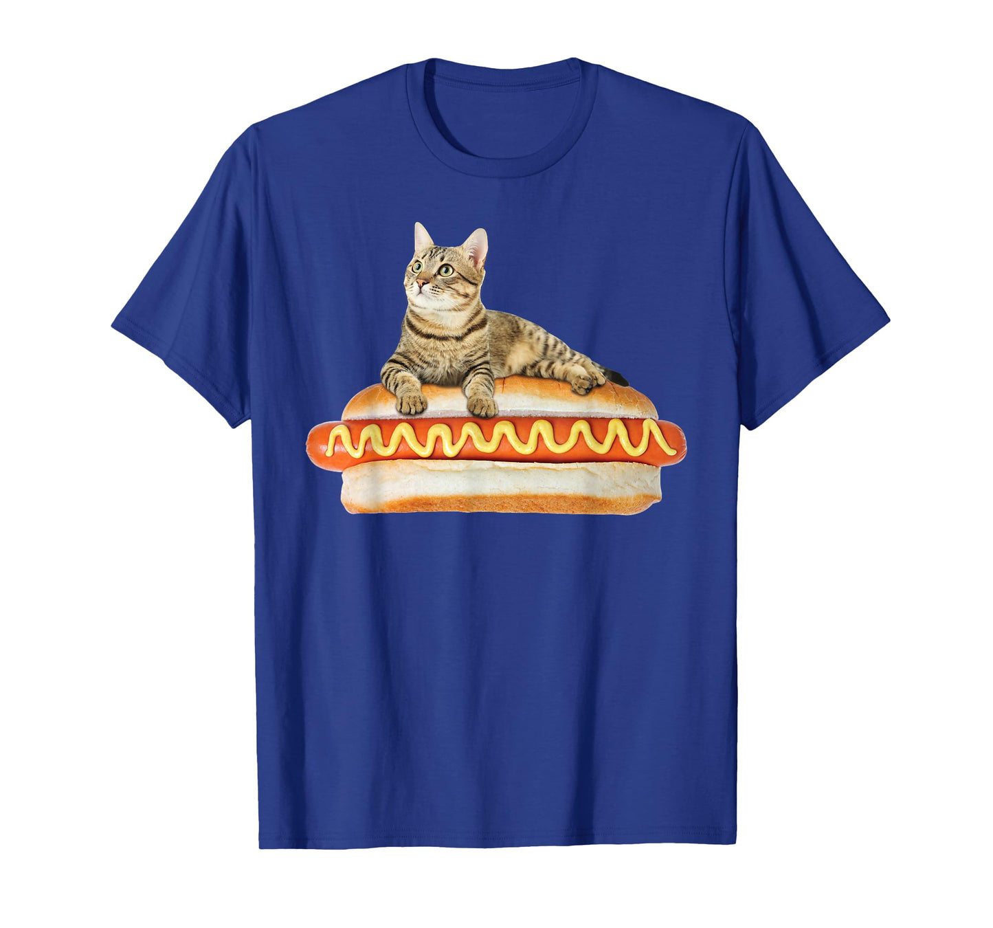 Funny Hot Dog Cat Tshirt by Zany Brainy, Cute Kitty Food Tee T-Shirt