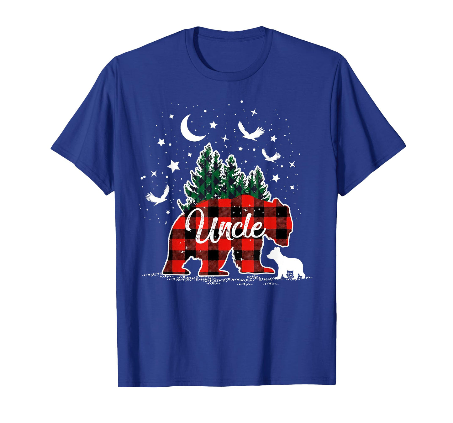 Wildlife Nature Uncle Bear Red Buffalo Plaid Christmas Pjs T-Shirt