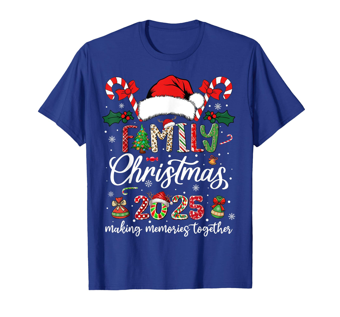 Family Christmas 2025 Matching Squad Santa Elf Funny Xmas T-Shirt