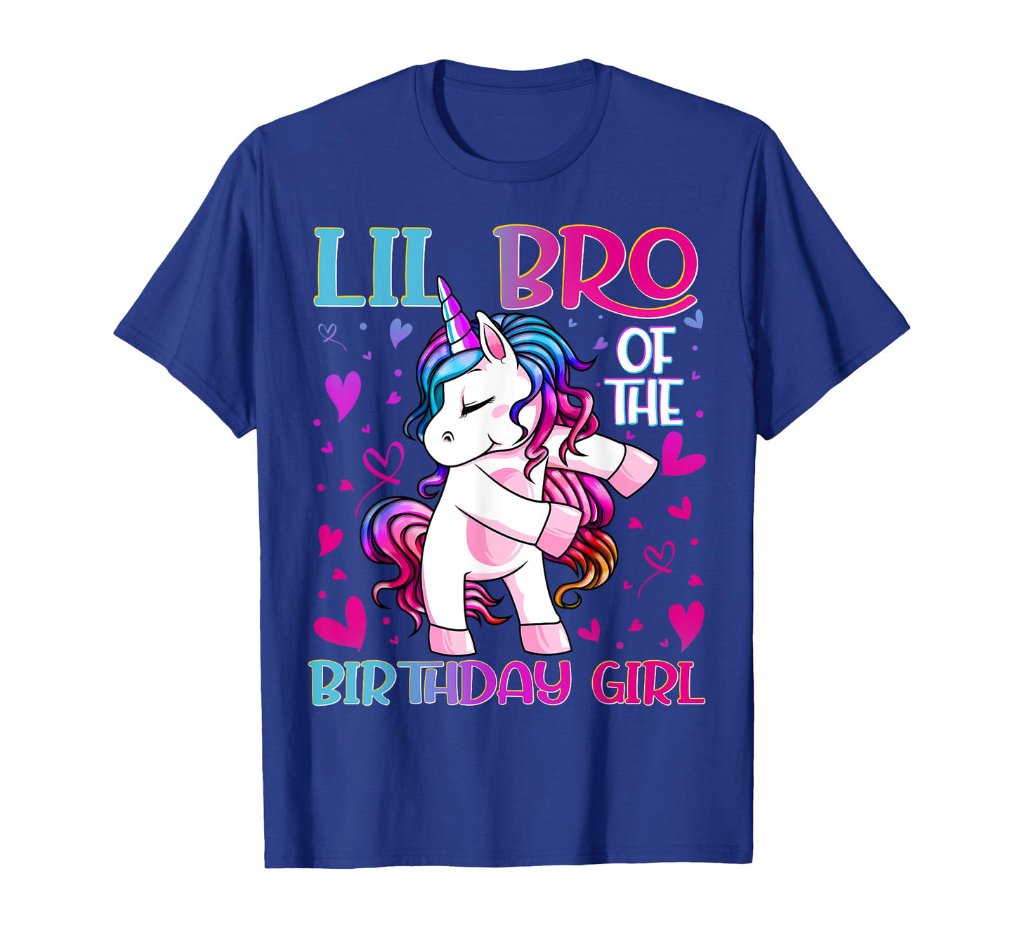 Lil Bro of the Birthday Girl Flossing Unicorn Little Brother T-Shirt