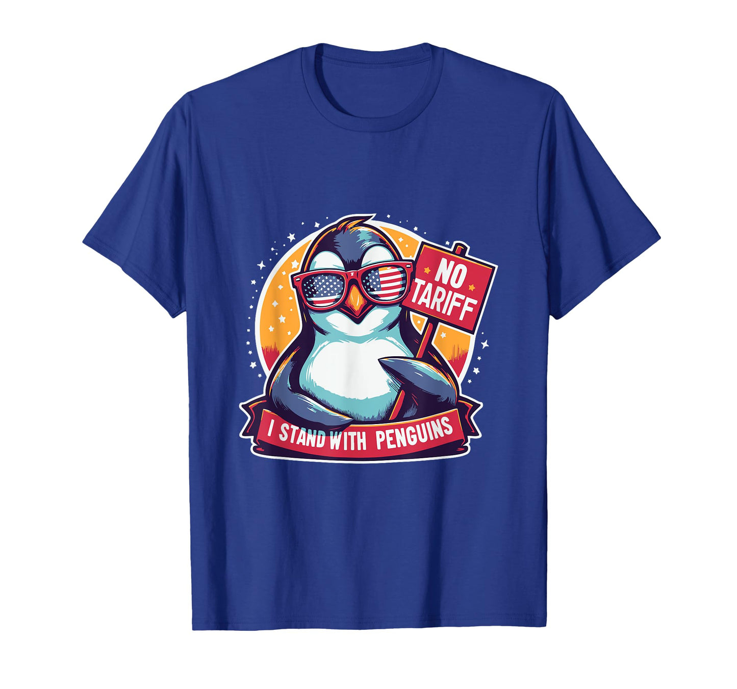 No Tariffs Penguin Protest Heard Island I Stand With Penguin T-Shirt