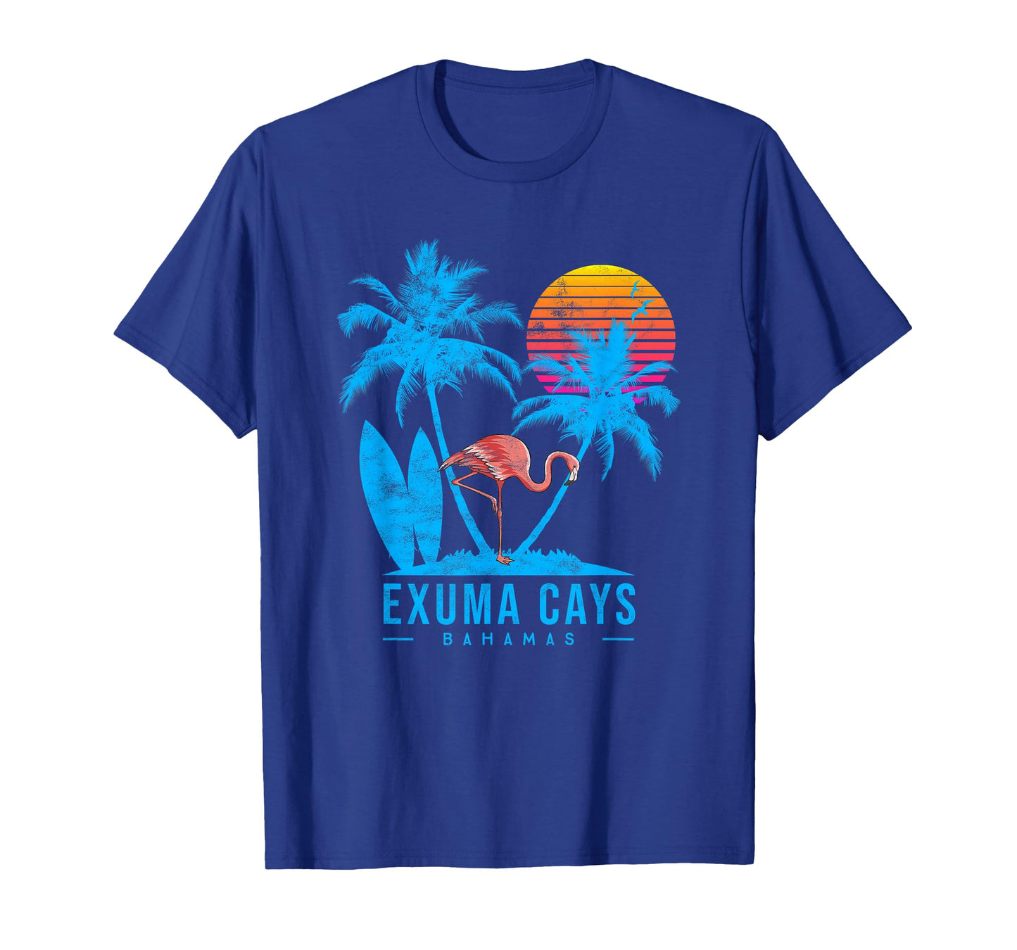 Exuma Cays, Bahamas. Palm trees sunset T-Shirt