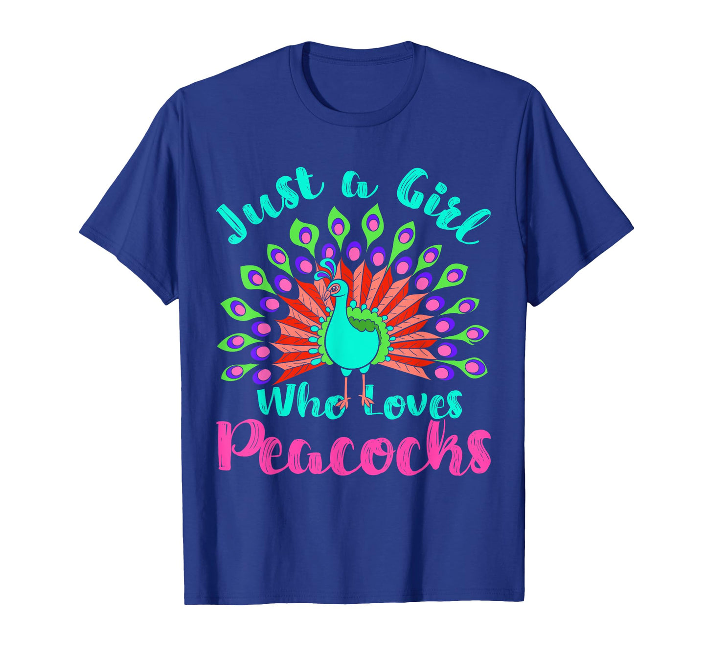 Decorative Bird Lover Women Just A Girl Who Loves Peacocks T-Shirt