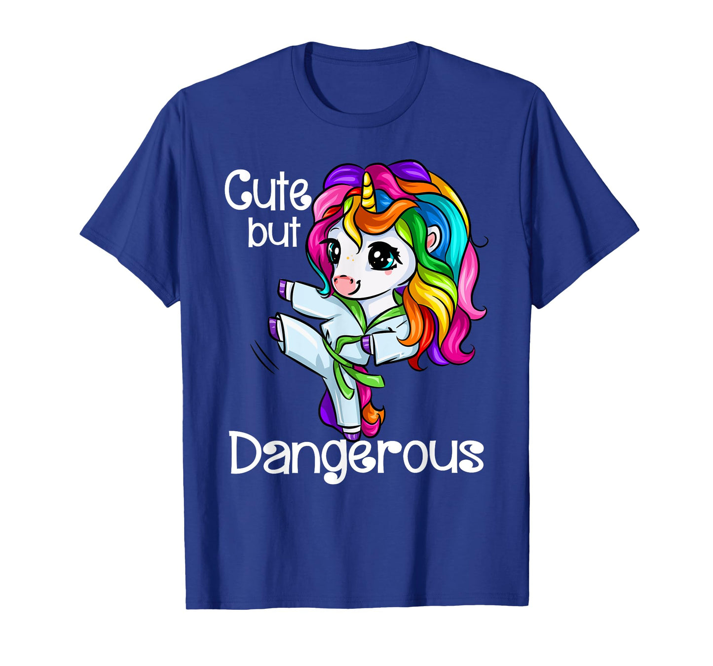 Cute But Dangerous Funny Karate Unicorn Girl T-Shirt