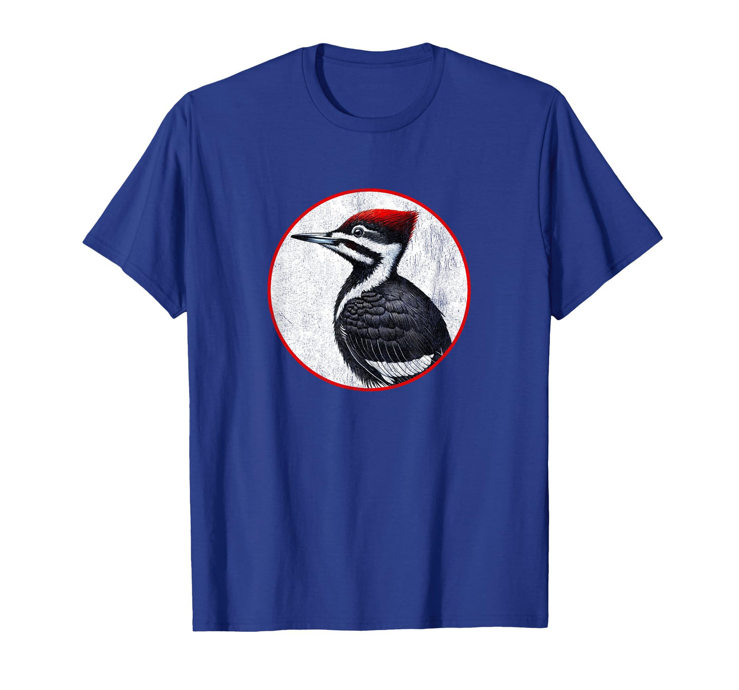 Colorful Retro Pileated Woodpecker Bird Design T-Shirt