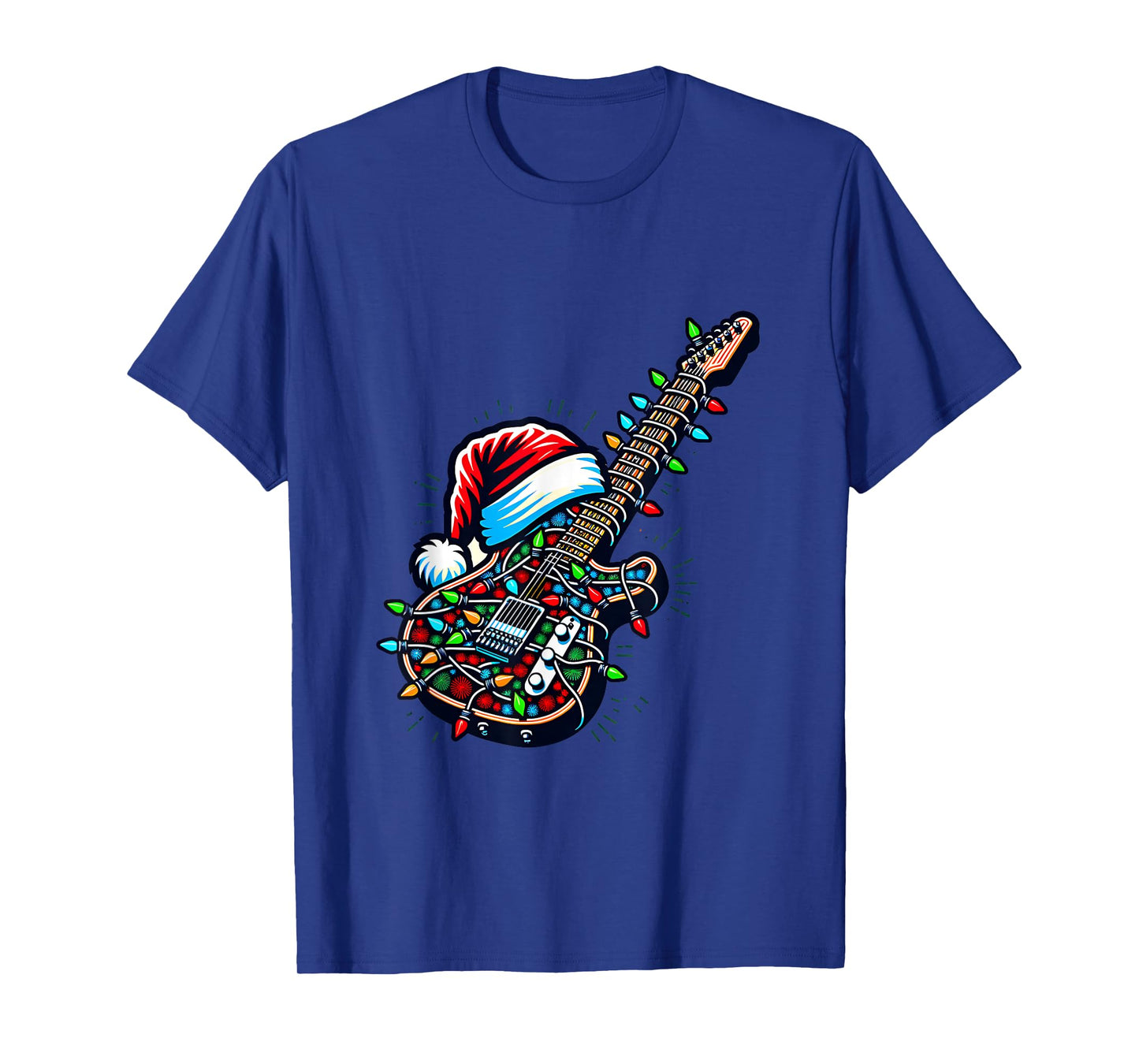 Rock & Roll Santa Xmas Guitarist Guitar Christmas Music T-Shirt