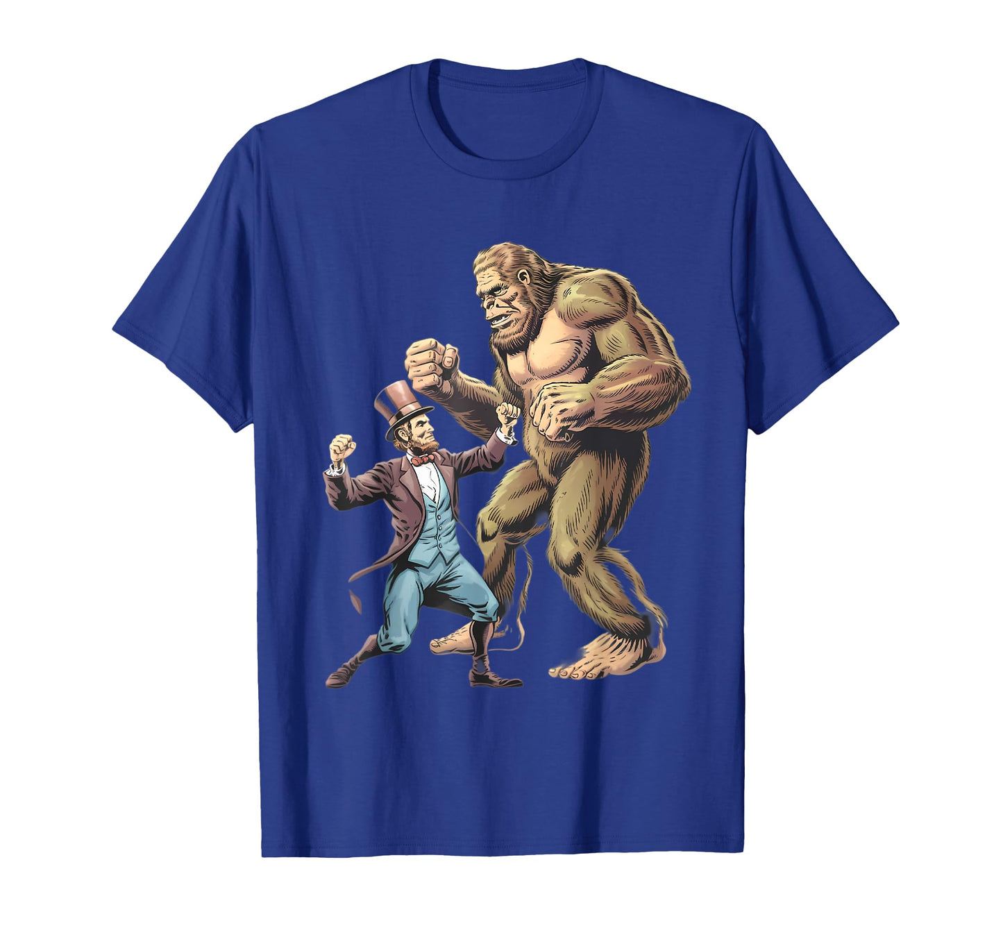 Abraham Lincoln Fighting Bigfoot T-Shirt