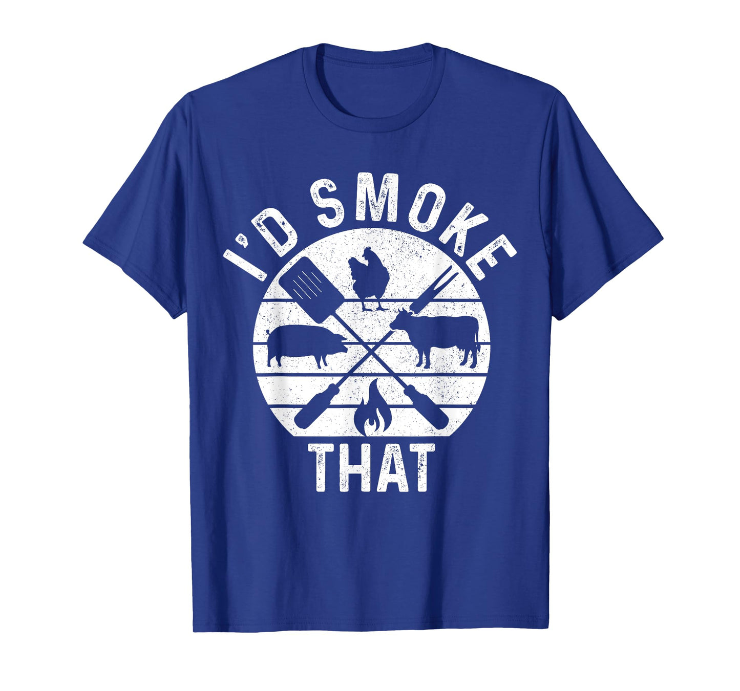 Chef Butcher BBQ I'd Smoke That Pork Beef Funny Father's Day T-Shirt