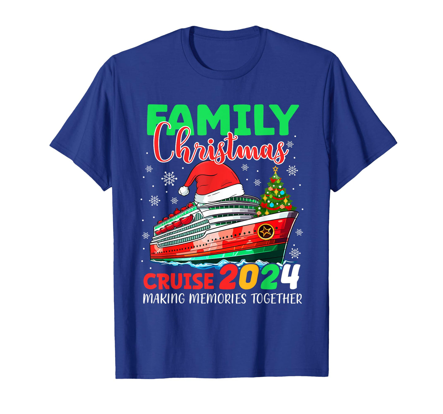 Family Christmas Cruise 2024 Squad Crew Xmas Cruising Lover T-Shirt