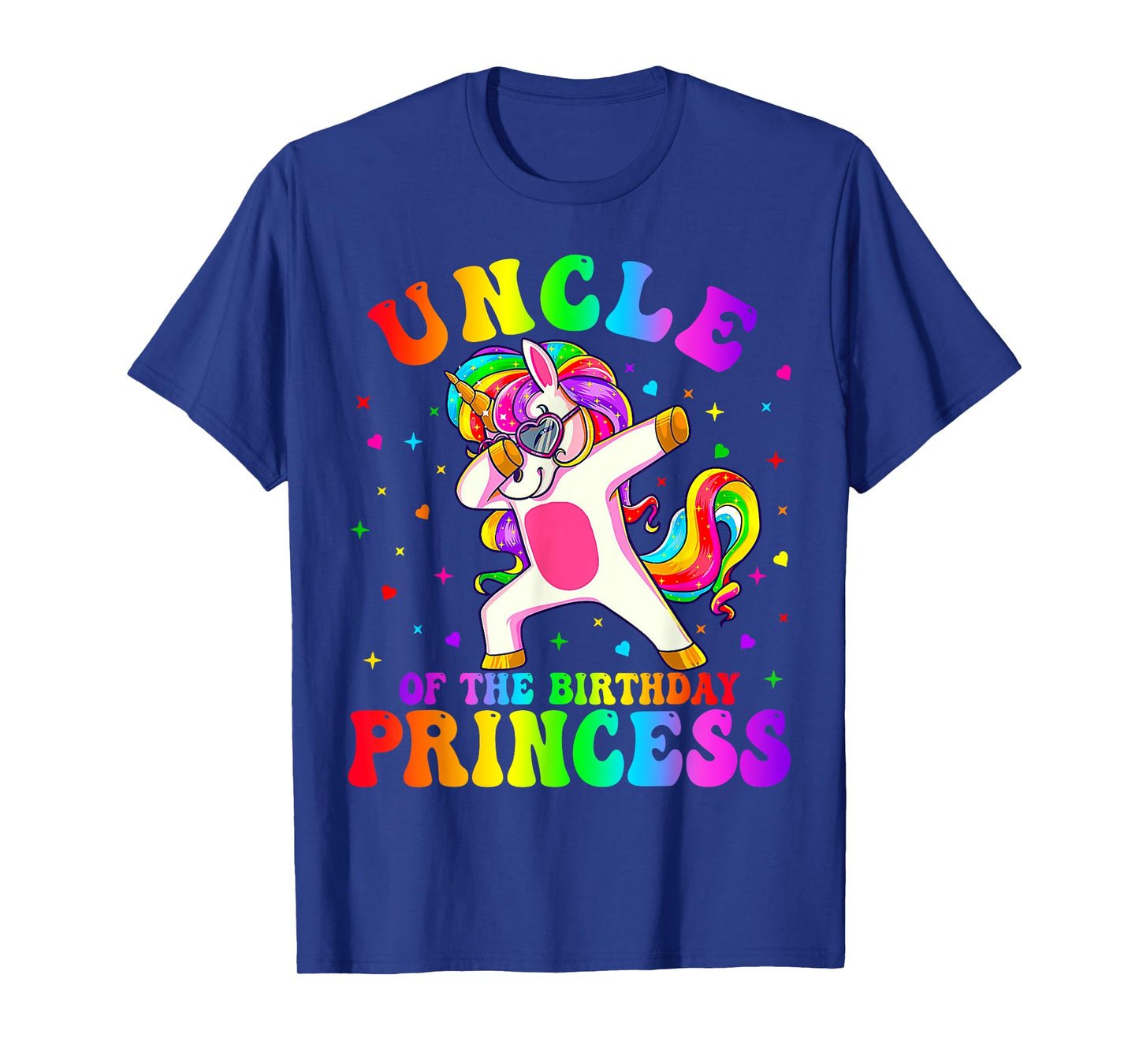 Uncle of the Birthday Princess Girl Dabbing Unicorn Funny T-Shirt