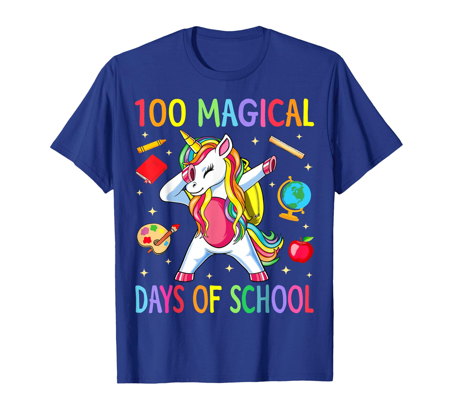 100th Day of School Unicorn 100 Magical Days Teacher Girls T-Shirt