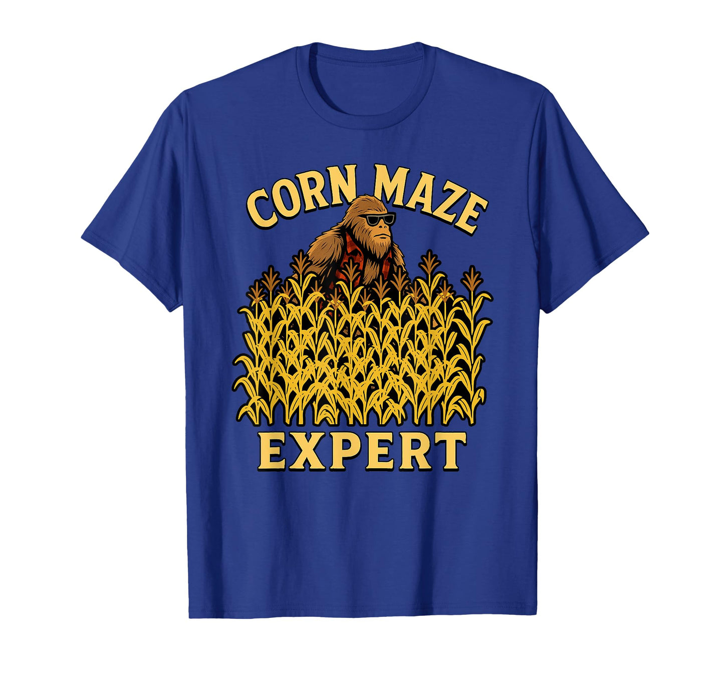 Funny Bigfoot Corn Maze Expert Fall Fun Halloween Sasquatch T-Shirt