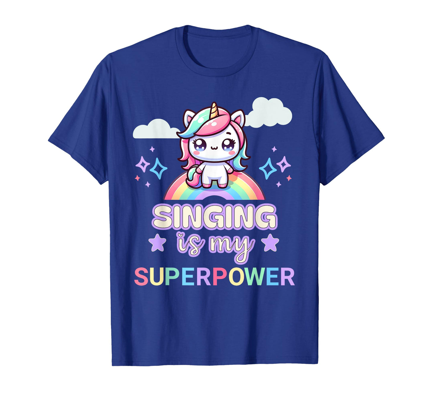 Singing Is My Superpower Funny Singing Shirts Kids Unicorn T-Shirt