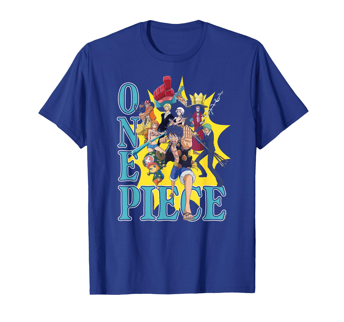 One Piece Anime Group Photo Burst Character Collage T-Shirt