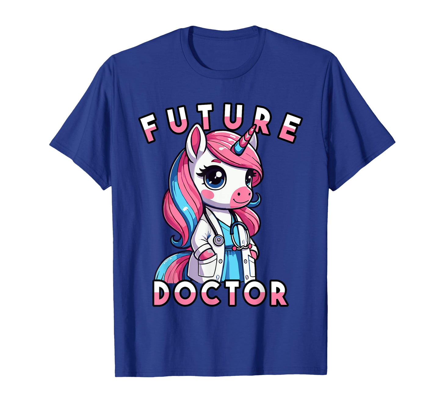 Future Doctor Girls Unicorn Medical Career Graphic T-Shirt