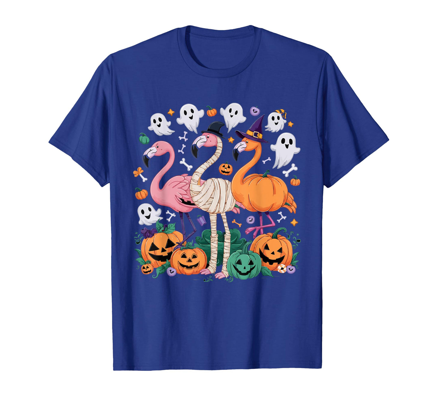 Flamingo Halloween Spooky Wading Bird Scary Trick Or Treat T-Shirt